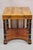 Vintage Weiman Heirloom Italian Regency/Empire Style Flamed Mahogany Side Table with Black Columns, Satinwood Inlay, and...