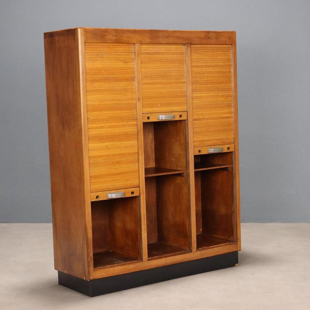 Vintage Rolling Shutter Cabinet, 1950s For Sale - Image 3 of 10