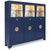 1970s Michael Taylor for Baker Furniture Modern Ming Blue Lacquered Bar Cabinet Credenza For Sale - Image 5 of 5
