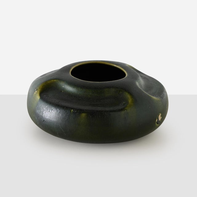 1912 Green Glazed Vase by Arequipa Pottery For Sale - Image 4 of 11