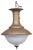 Brass & Opaline Large Pendant Lights, Set of 2 For Sale