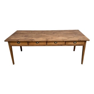 Vintage Farmhouse Table in Beech and Pine, 1950s For Sale