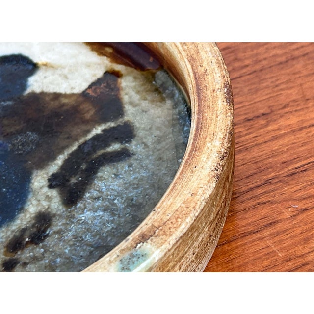 Beige Mid-Century Modern Danish Studio Pottery Bowl by Conny Walther, 1960s For Sale - Image 8 of 13