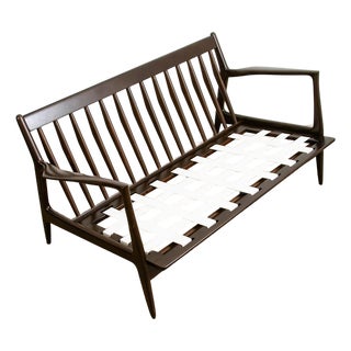 Mid-Century Danish Modern Settee Sofa Attributed to Ib Kofod Larsen Attributed to Selig For Sale