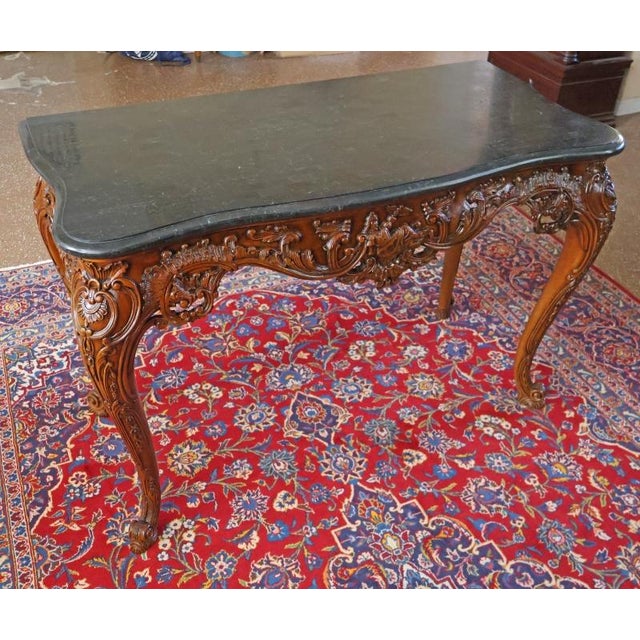 Maitland Smith George III Style Tessellated Marble Top Console Table Dimensions : 48" Wide X 22.5" Deep X 32.5" Tall This...