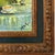 Rustic European Large Mid Century Copper Glazed Carved Wood Frame Featuring Impressionist Style Painting by Dt Volpe For Sale - Image 3 of 9