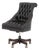Chesterfield Black Leather Executive Chair For Sale