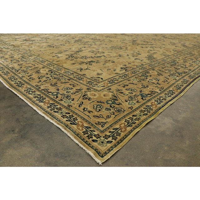 Tan Late 19th Century Indian Mogul Rug, 12'07 X 18'10 For Sale - Image 8 of 10
