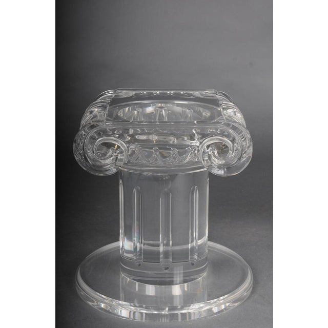 Vintage Hollywood Regency Pedestal Column in Acrylic For Sale - Image 9 of 17