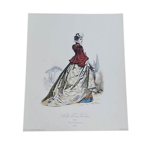 Vintage 1960s Costumes Prints - Set of Seven For Sale - Image 10 of 13