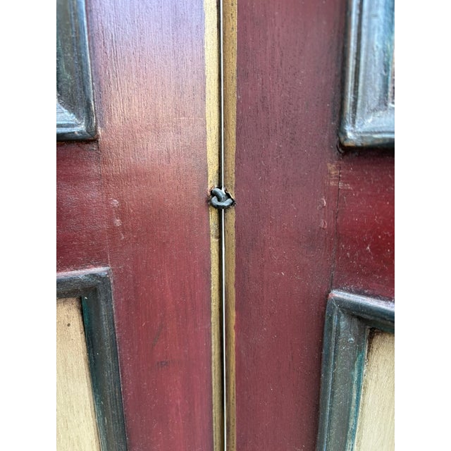 Italian Neoclassical Hand Painted Wood Four Panel Screen, 1950s For Sale - Image 16 of 17