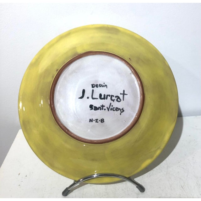 Jean Lurçat Plate, 1959, Ceramic, in Flawless conditions. Designed 1950 to 1959
