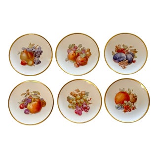 Bavarian Gold Rim Fruit Plates-Set of 6 For Sale