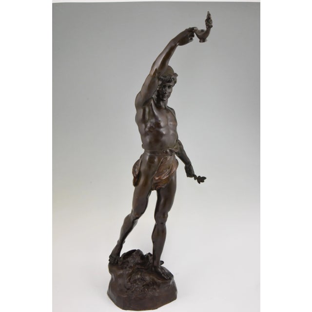 Marcel Debut, Sculpture of Aladdin and the Magic Lamp, Bronze For Sale - Image 4 of 12