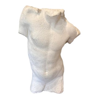 Vintage Italian Sculpture Fiber Glass Torso For Sale