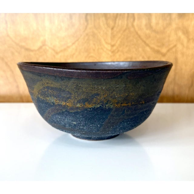Large Ceramic Bowl with Abstract Glaze by Toshiko Takaezu For Sale - Image 13 of 15