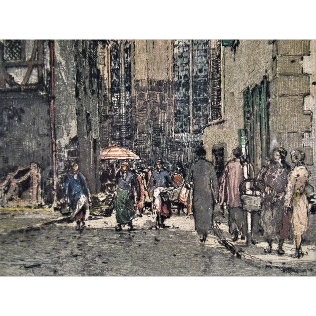 1920s Luigi Kasimir, Street with Church, Circa 1925 For Sale - Image 5 of 7