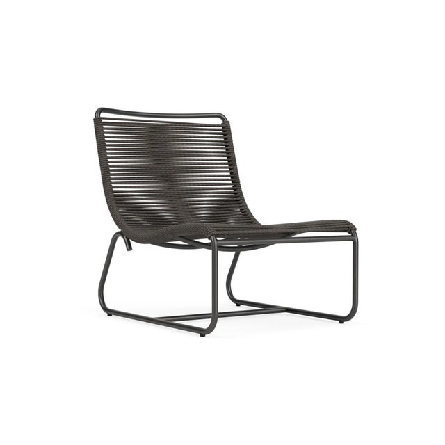 Brown Jordan Walter Lamb Aluminum Lounge Chair, Textured Pewter frame with Coal fabric For Sale - Image 13 of 13