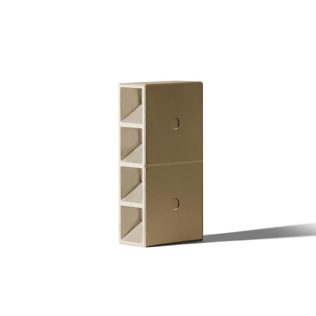 Mario tsai, aluminium champagne painted tsai table lamp by cassina unit of light a collection of modular metal lamps in...