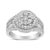 Bold and brilliant, this striking cocktail ring is embellished with natural diamonds on every part of its surface. This...