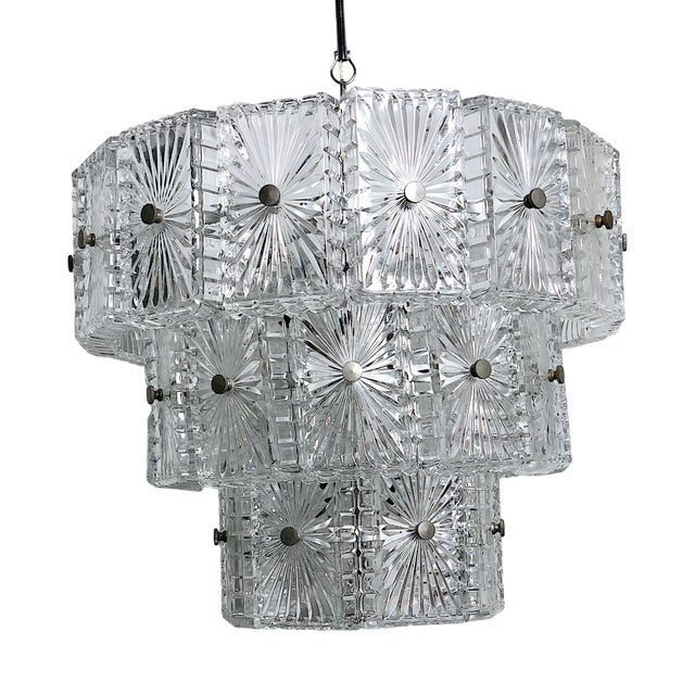 Vintage Crystal Chandelier, Austria, 1960s For Sale