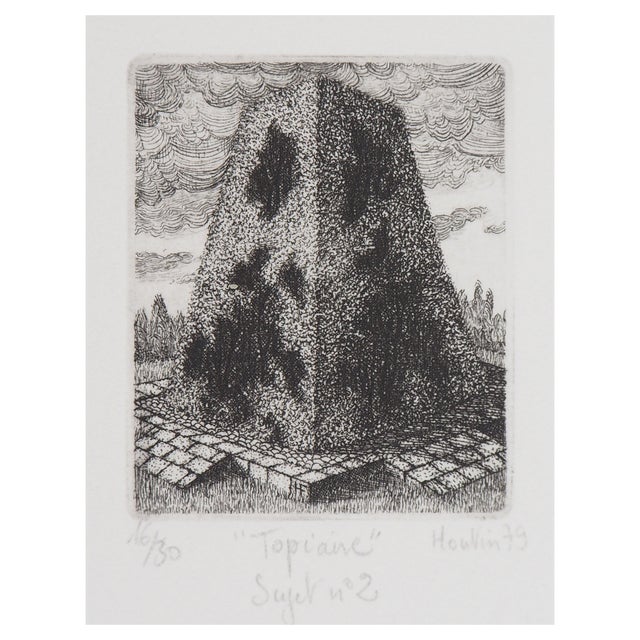 François Houtin, Le Buisson, 1979, Original Etching For Sale