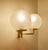 Vintage Glass and Brass Sconces, Set of 2 For Sale - Image 10 of 18