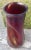 Glass Circa 1900 Bohemian Josef Rindskopf Art Nouveau Iridescent Ruby Red Glass Striated Twist Vase For Sale - Image 7 of 11