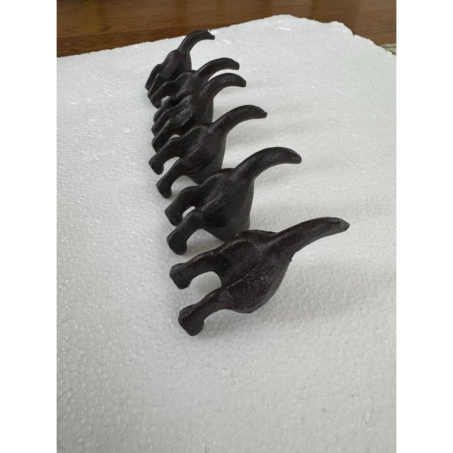 1970s 6 Vintage Cast Iron Dog Hooks For Sale - Image 5 of 7