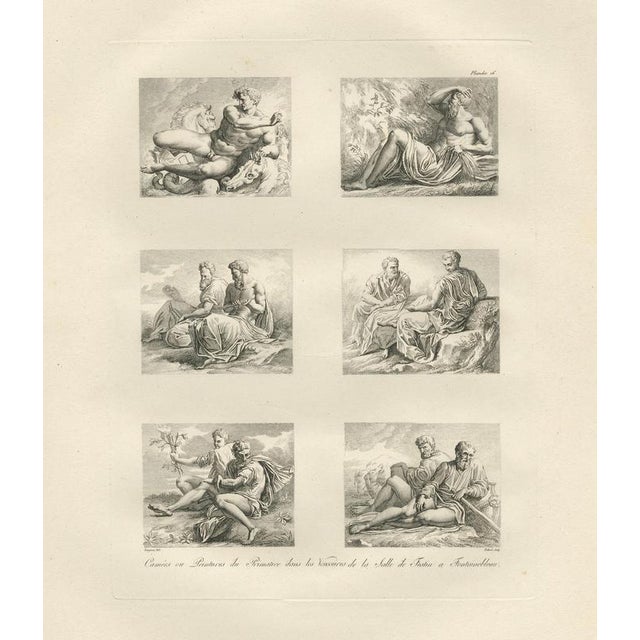 Paper Louis-Pierre Baltard, Nude Primaticcio Fontainebleau Fresco, 1803, Engravings, Set of 2 For Sale - Image 7 of 11