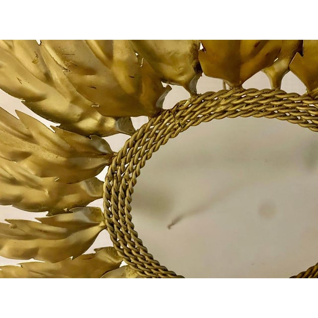 Large Spanish Sunburst Flush Mount , 1950 For Sale - Image 6 of 7