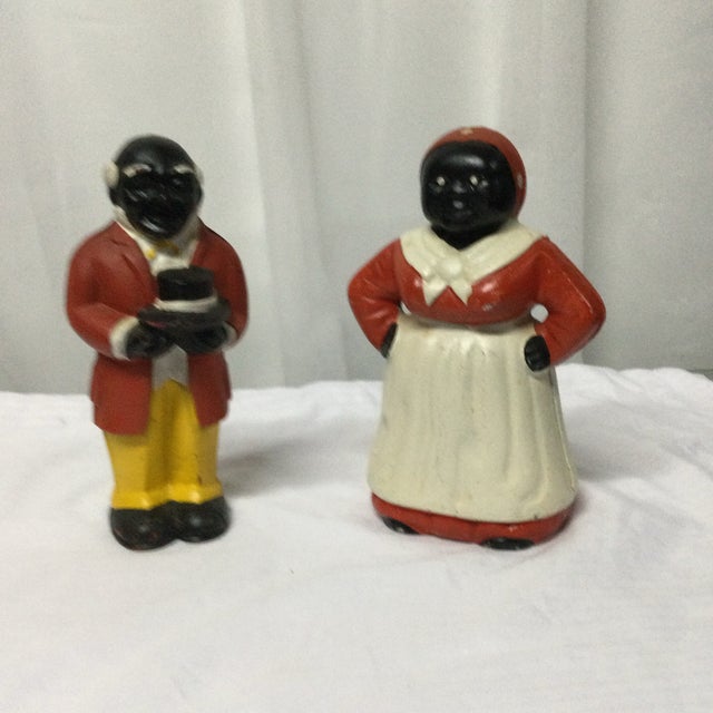 Hubley Manufacturing Company Two Cast Iron Banks Figures of Mr and Mrs For Sale - Image 4 of 7