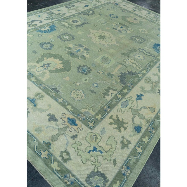 Gray Turkish Oushak Rug 8'10" x 12' #19547 For Sale - Image 8 of 8
