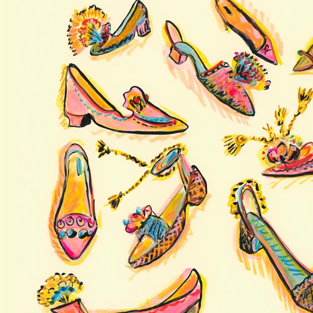 Fancy Shoes Contemporary Figurative Reproduction Print by Pauline De Roussy De Sales For Sale - Image 4 of 5