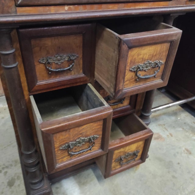 Vintage Salon Unit with Marble Sink and Mirror, 1930s, Set of 2 For Sale - Image 13 of 14
