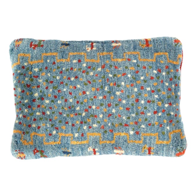 Pasargad DC Fine Hand Knotted Persian Gabbeh Pillow For Sale