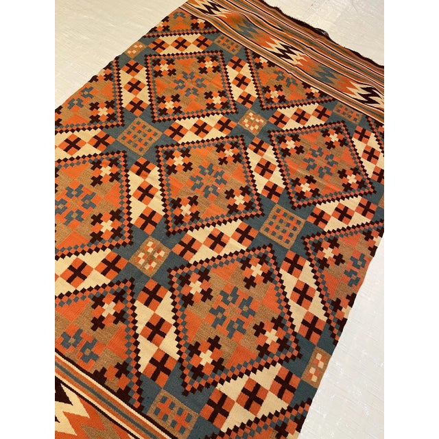 Textile Antique Geometric Kilim Runner Rug - 5'10'' X 3'8'' For Sale - Image 7 of 9