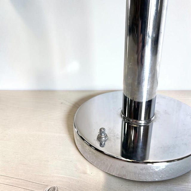 Metal Robert Sonneman Style Chrome Atomic Waterfall Table Lamp For Sale - Image 7 of 9