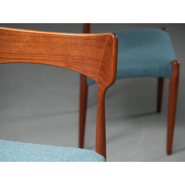 Vintage Teak Dining Chairs from C. Linneberg & B. Pedersen, 1970s, Set of 4 For Sale - Image 9 of 12