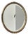 Antique Oval Gilt Mirror in Carved Wood, 1940s For Sale