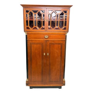 Secessionist Geometric Vitrine Cabinet from August Ungethüm, 1890s For Sale