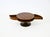 Italian coffee table in wood and metal with 2 drawers. Wear consistent with age and time.