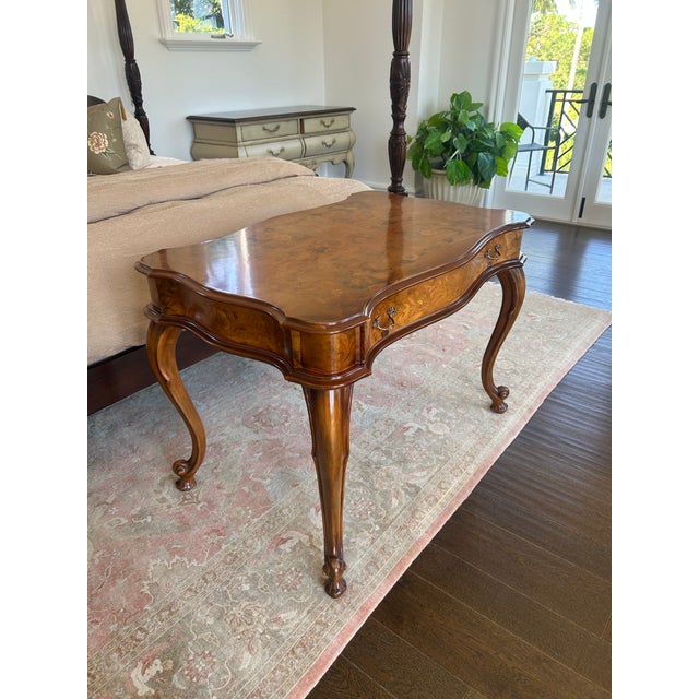 Antique French Inlaid Marquetry Bureau Plat Desk For Sale - Image 4 of 6