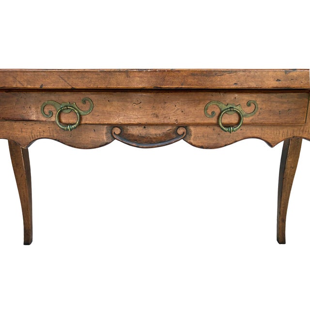 Large Vintage French Style Wood Desk W/Laptop Drawer For Sale - Image 13 of 13