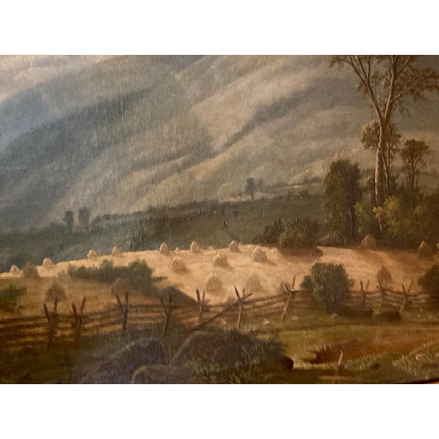 American American School, Hudson River Landscape, Oil on Canvas For Sale - Image 3 of 6