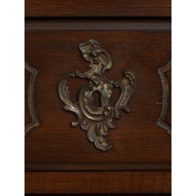 Vintage French Country Walnut Finish High Chest For Sale - Image 15 of 18