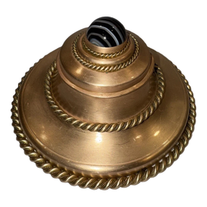 19th Century French Brass & Bronze Art Nouveau Inkwell With Art Glass Marble Top
