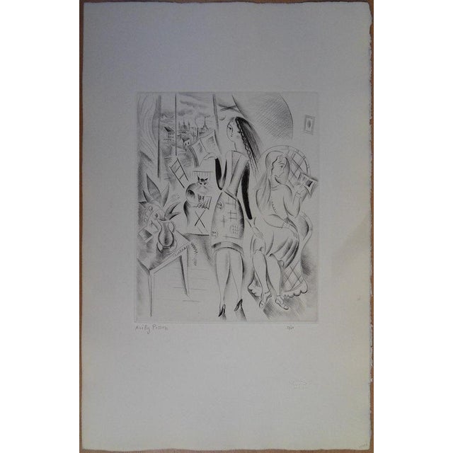 Emilia "Mily" Possoz (1888-1967) The Readers Original engraving Signed in pencil Limited edition of 60 copies (the...