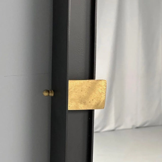 Contemporary, Industrial Modern, Angular Wall Mirrors, Steel, Brass, 2020s For Sale - Image 12 of 12