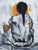 Mid Century Modern "Kristina" Wall Art Painting After Christian Bjorn Larse, Framed and Signed by the Artist For Sale - Image 9 of 10